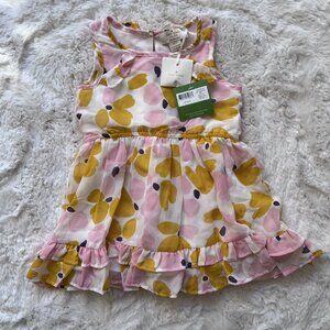 Kate Spade New York Toddlers' Paint Daub Flo Ruffle Hem Dress Size 2Y | NWT